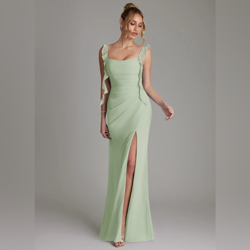 Azazie Dusty Sage Bridesmaid Dress